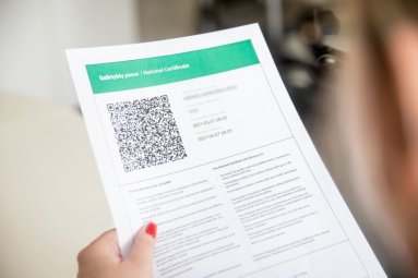Galimybių pasui gauti galios tik PGR testas