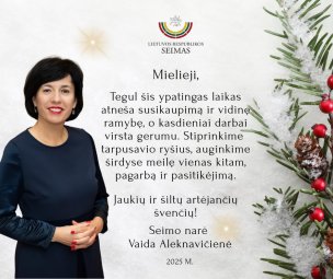 LR Seimo narės Vaidos Aleknavičienės sveikinimas